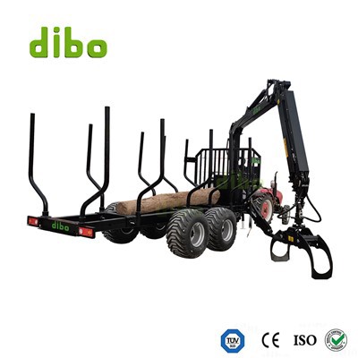 تریلر چوب و جرثقیل